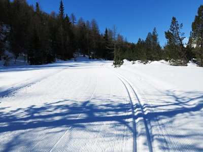paradise for cross-country skiing and wonderful trails La Palza in Maloja